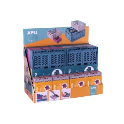 Caja almacenamiento apli plegable up north expositor de 26 unidades tamaños y colores surtidos