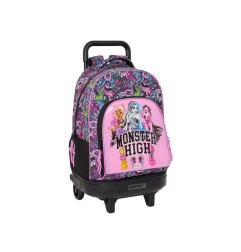 Mochila safta grande con ruedas compact extraible monster high 450x330x220 mm