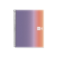 Cuaderno espiral miquelrius din a4 120 hojas 70 gr cuadro 5 mm tapa polipropileno aurora provence