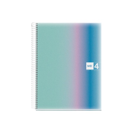 Cuaderno espiral miquelrius din a4 120 hojas 70 gr cuadro 5 mm tapa polipropileno aurora santorini