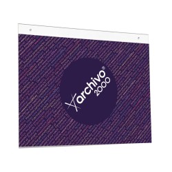 Expositor mural archivo 2000 din a3 horizontal con taladros espesor 2 mm cristal transparente 420x325 mm