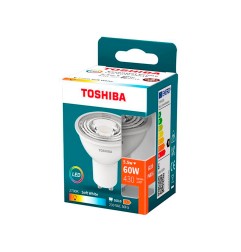 Foco led toshiba essential gu10 5.5w luz calida 2700k
