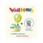 Compresor electrico panda 450w + bolsa de 50 globos 100% latex biodegradable colores surtidos regalo