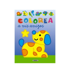 Cuaderno de colorear susaeta colorea a mis amigos 12 paginas 20x27 cm