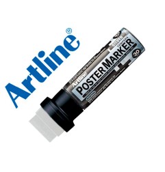 Rotulador artline poster marker epp-30 punta rectangular 30 mm color plata