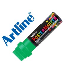 Rotulador artline poster marker epp-30 punta rectangular 30 mm color verde fluor