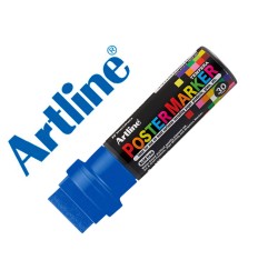 Rotulador artline poster marker epp-30 punta rectangular 30 mm color azul