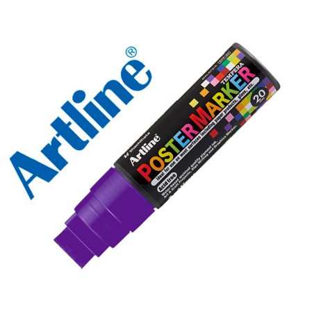 Rotulador artline poster marker epp-20 punta rectangular 20 mm color violeta