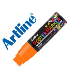 Rotulador artline poster marker epp-20 punta rectangular 20 mm color naranja fluor