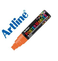 Rotulador artline poster marker epp-12 punta rectangular 12 mm color naranja fluor