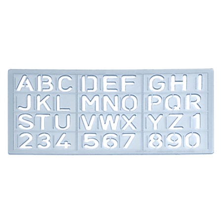Plantilla rotulacion 1585 letras y numeros de 15 mm