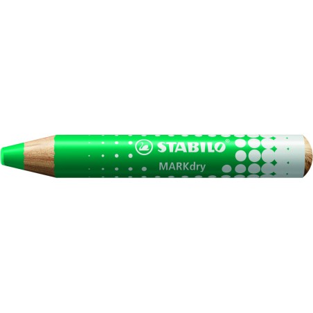 Lapiz marcador en seco stabilo markdry para pizarra blanca color verde caja de 5 unidades