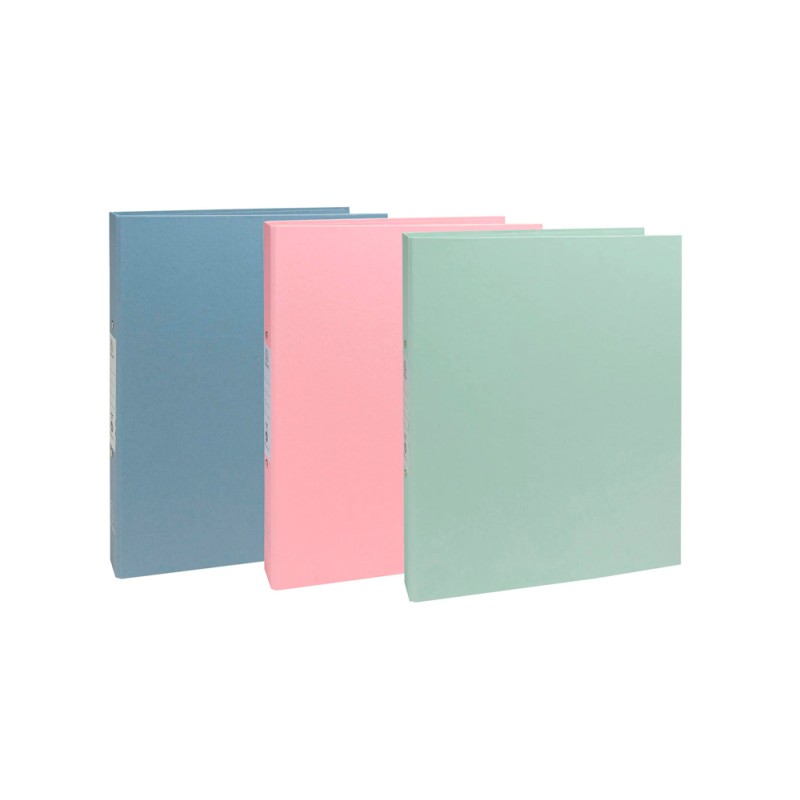 Carpeta de 4 anillas 30 mm redondas exacompta autentik din a4+ carton reciclado forrado colores surtidos