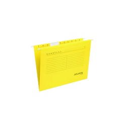 Carpeta colgante djois caja de 25 atlanta euroflex din a4 cartulina color amarillo 100% reciclada fsc