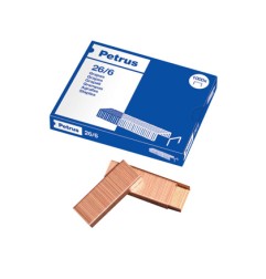 20 Unidades - Grapas petrus n 26/6 cobreada caja de 1000 unidades