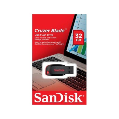 3 Unidades - Memoria sandisk usb cruzer blade 32gb