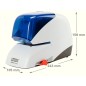 Grapadora electrica rapid 5050e capacidad 50 hojas usa casette grapas 5050e color azul