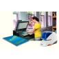 Grapadora electrica rapid 5050e capacidad 50 hojas usa casette grapas 5050e color azul