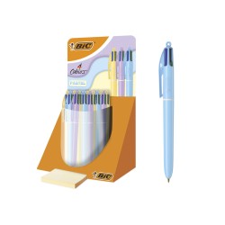 Boligrafo bic cuatro colores pastel punta de 1 mm expositor de 30 unidades colores surtidos
