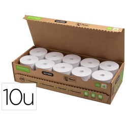 10 Unidades - Rollo sumadora exacompta termico 80 x 72 mm 48 g/m2 sin bisfenol a ni plastico