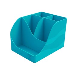 Cubilete portalapices exacompta skandi plastico reciclado color azul pacifico 155x119x109 mm