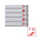 10 Unidades - Separador numerico esselte cartulina 1-12 juego de 12 separadores folio multitaladro