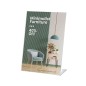Expositor sobremesa archivo 2000 petg flexible en forma de l din a5 vertical 55x150x210 mm