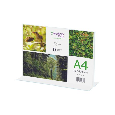 Expositor sobremesa archivo 2000 en forma de t a4 horizontal 297x50x210 mm