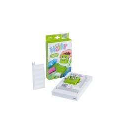 Sello marcador de ropa marky infantil verde incluye tinta kit de etiquetas y cinta termoadhesiva