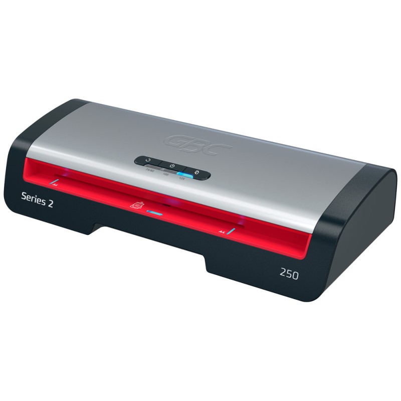Plastificadora gbc 250 office din a4 apagado automatico 2 rodillos hasta 125 micras