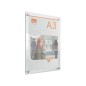 Porta poster nobo acrilico transparente mural din a3 341x24x464 mm