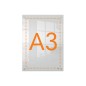 Porta poster nobo acrilico transparente mural din a3 341x24x464 mm