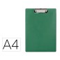 Portanotas q-connect plastico 50% reciclado din a4 verde oliva grosor 2,1 mm