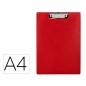 Portanotas q-connect plastico 50% reciclado din a4 rojo grosor 2,1 mm