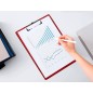 Portanotas q-connect plastico 50% reciclado din a4 rojo grosor 2,1 mm