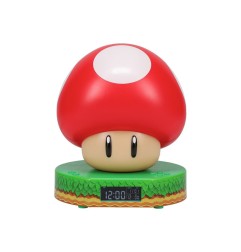 Despertador super mario con luz de noche mushroom