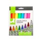 Rotulador q-connect tiza liquida punta redonda trazo 3 mm caja de 8 unidades colores surtidos