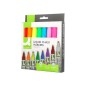 Rotulador q-connect tiza liquida punta redonda trazo 3 mm caja de 8 unidades colores surtidos