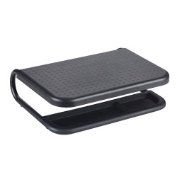 Soporte q-connect para portatil y monitor de pc con bandeja organizadora color negro 380x295x110 mm
