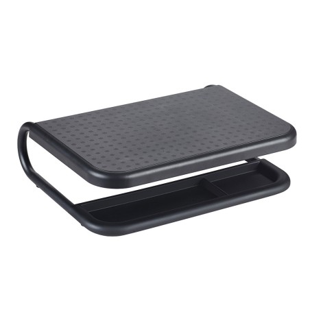Soporte q-connect para portatil y monitor de pc con bandeja organizadora color negro 380x295x110 mm
