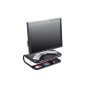 Soporte q-connect para portatil y monitor de pc con bandeja organizadora color negro 380x295x110 mm Soporte q-connect para portatil y monitor de pc con bandeja organizadora color negro 380x295x110 mm