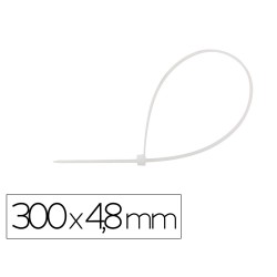 Brida q-connect color blanco 300x4,8 mm bolsa de 100 unidades