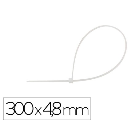 Brida q-connect color blanco 300x4,8 mm bolsa de 100 unidades