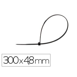 Brida q-connect color negro 300x4,8 mm bolsa de 100 unidades
