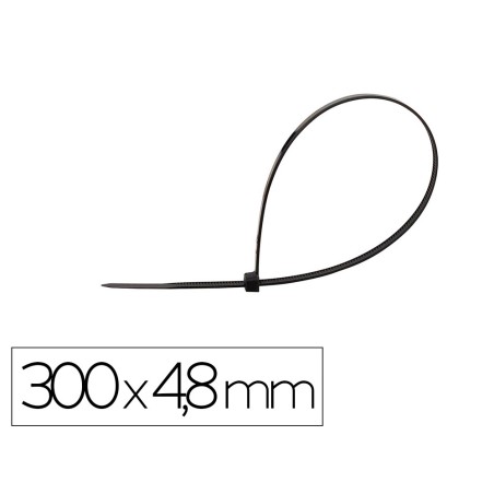 Brida q-connect color negro 300x4,8 mm bolsa de 100 unidades