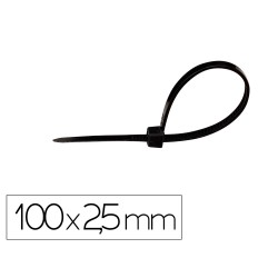 Brida q-connect color negro 100x2,5 mm bolsa de 100 unidades