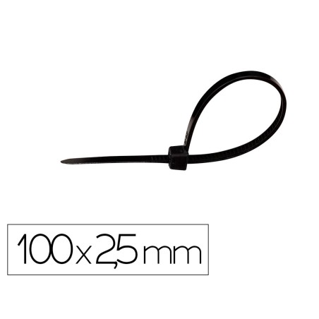 Brida q-connect color negro 100x2,5 mm bolsa de 100 unidades