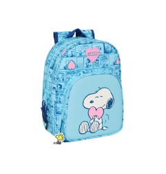 Mochila safta infantil adaptable a carro snoopy love 340x260x110 mm