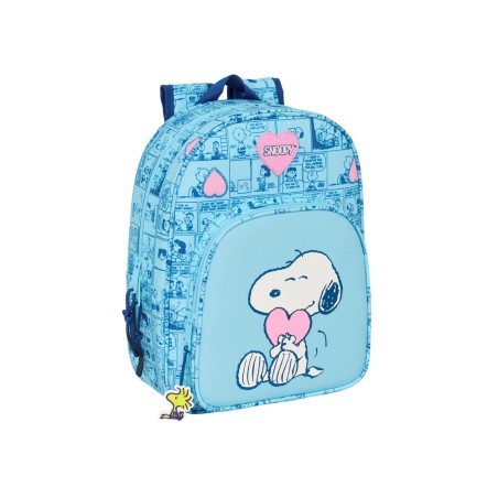 Mochila safta infantil adaptable a carro snoopy love 340x260x110 mm