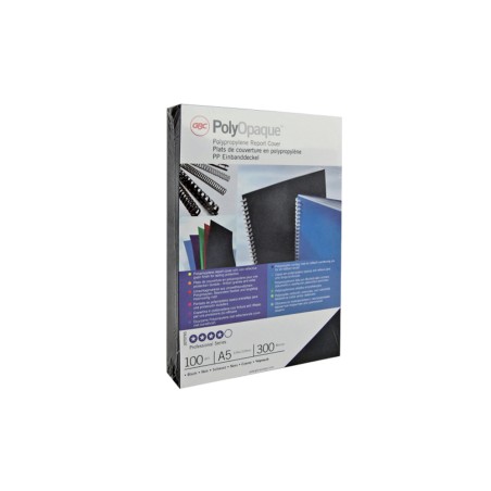 Tapa de encuadernacion gbc polycover polipropileno azul opaco din a4 300 mc paquete de 100 unidades